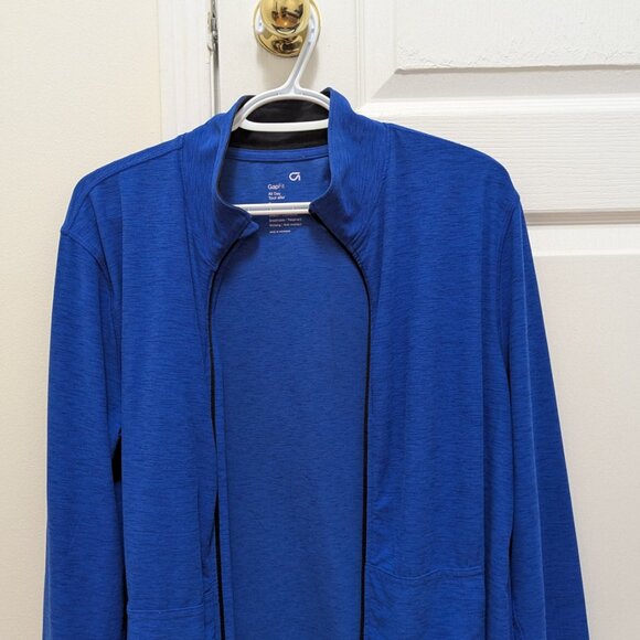 Mens Blue Gap All-Day Stretchable Active Zipper Sweater - Picture 2 of 4